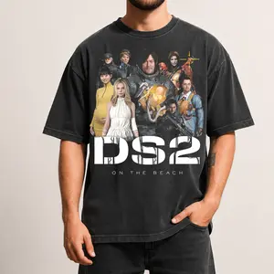 Death Stranding 2 On The Beach Shirt, Sam Porter Bridges Graphic Tee, Post-Apocalyptic Gaming T-Shirt, Sci-Fi Adventure Gamer Shirt, Retro Video Game Apparel Gift for Men Women, Death Stranding Fan Tee