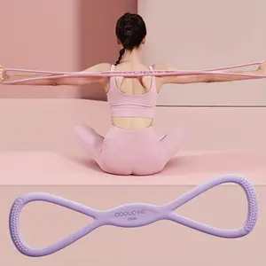 8 Figure 8 Resistance Band for Chest Expansion Shoulders Opener Arm Toner Durable Silicone Material Home Gym Fitness Training Yoga Band