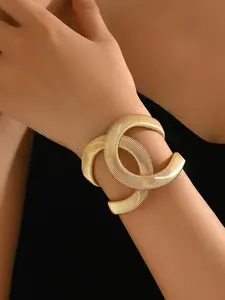 Women's Minimalist Temperament Cuff Elegant Trendy Bangles Bracelet, Fashionable Bracelet, Trendy All-match & Exquisite Fashion Jewelry Accessories for Birthday Gift, Trendy Stack Bangle