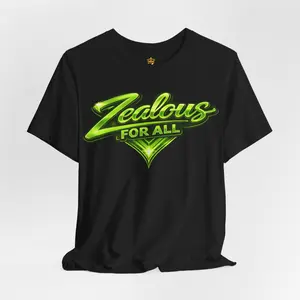 Zealous For All Graphic T-Shirt (Lime Green Logo)