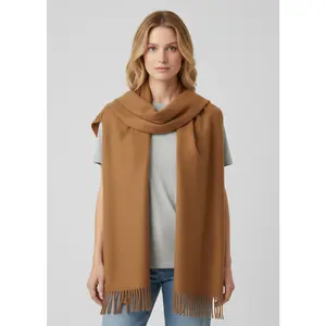 Camel Cashmere Shawl | Elegant Pashmina Wrap for Women