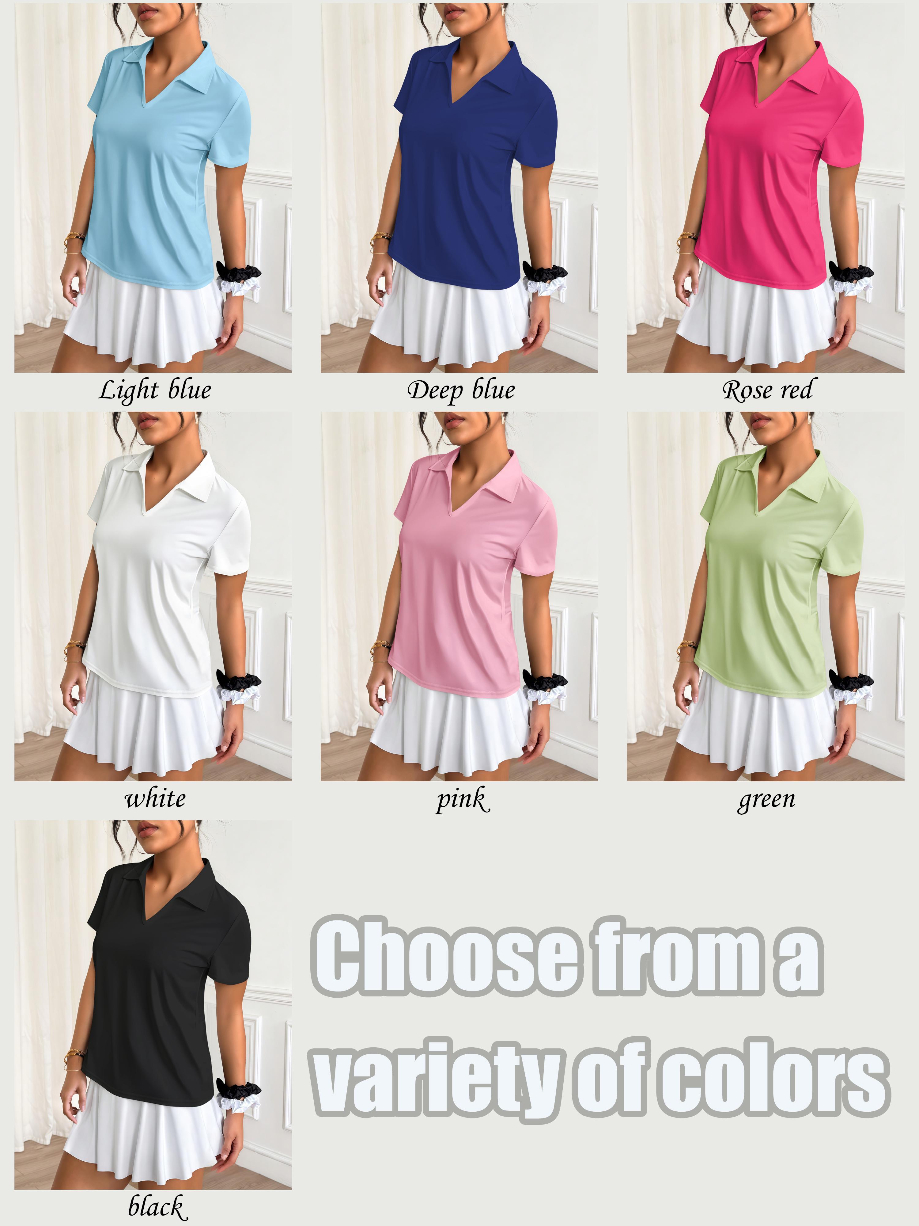 Buy 1 Get 1 Free Women’s Sporty Polo Top – Breathable V-Neck Activewear, Lightweight & Easy-to-Wear for Gym or Casual Summer Style
