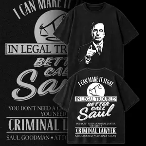Vintage Washed Better Call Saul Graphic Tee, Saul Goodman Criminal Lawyer Shirt, Retro Legal Drama Streetwear, I Can Make It Legal Quote T-Shirt, Breaking Bad Universe Merch, Unisex Oversized Vintage Tee