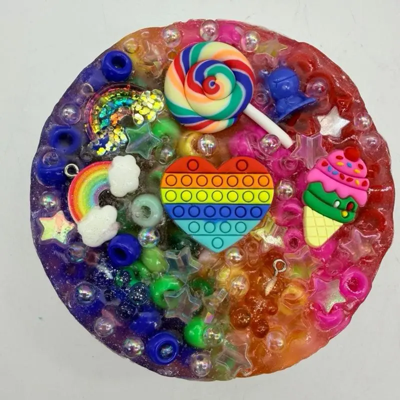 The Wiley Merchant Rainbow Heart Reusable Picky Pad Stress Relief Fidget Toy - Anxiety Relief Product with Calming Touch, Reusable Up to 35x, Anxiety Relief Products 6 Oz