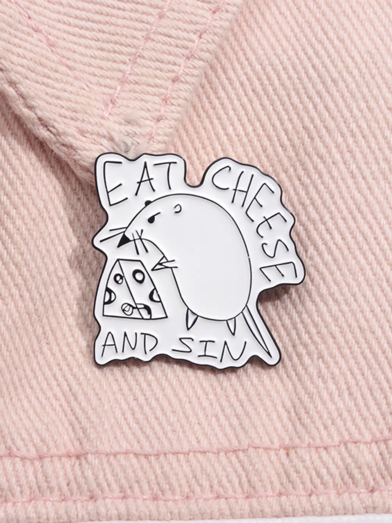 Cute Rat Design Brooch, Durable Metal Pins, Fashion Alloy Badge Jewelry for Backpack Hat Gift, Charms, Enamel Pin Suitable for Backpacks, Jeans, Scarv