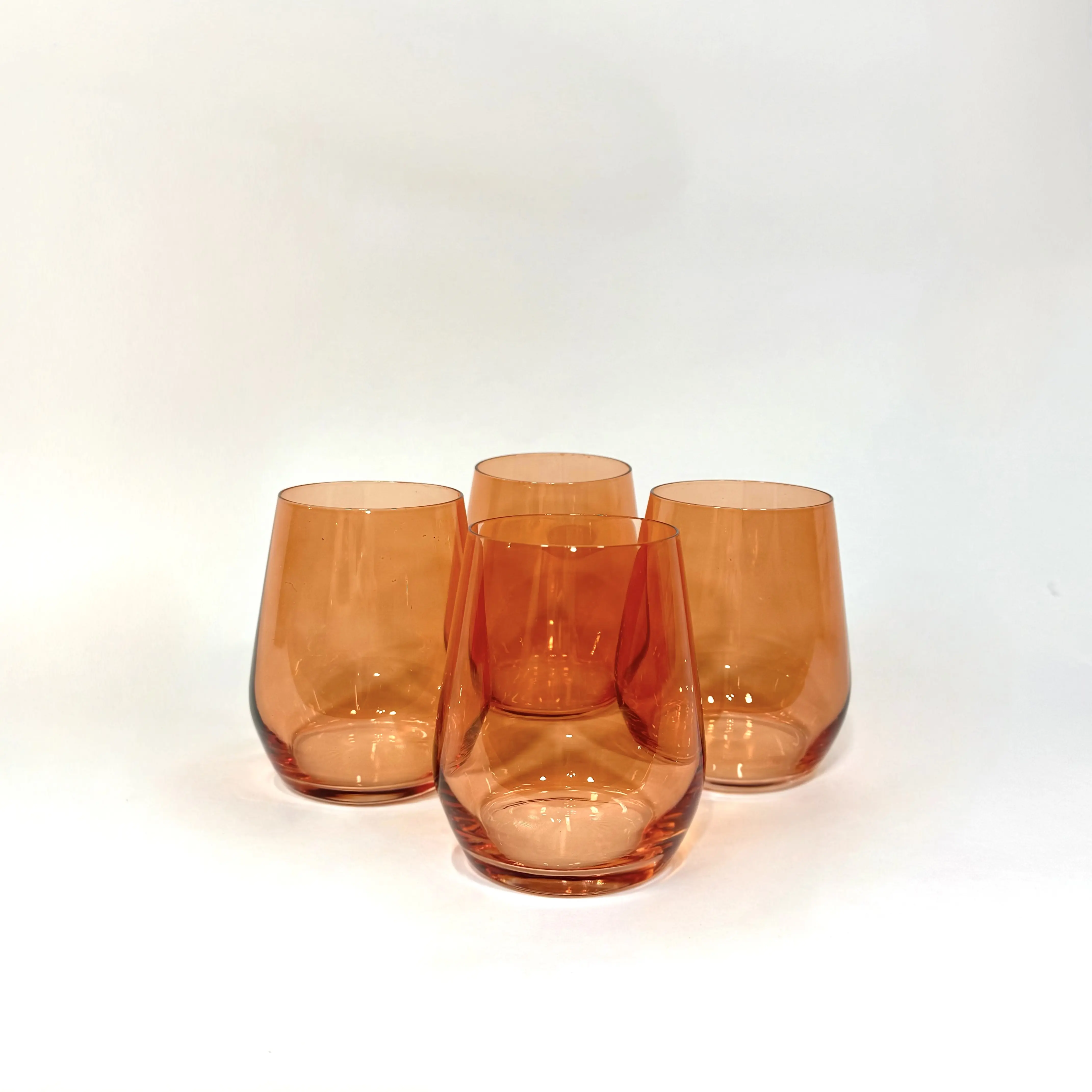 Aperol Orange - Stemless Colored Wine Glasses