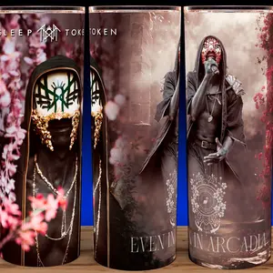 30oz Sleep Token - Vessel - Even in Arcadia Rock Band Cup Mug Tumbler Drinkware Stainless Steel Insulated  Reusable Portable Beverage Flasks