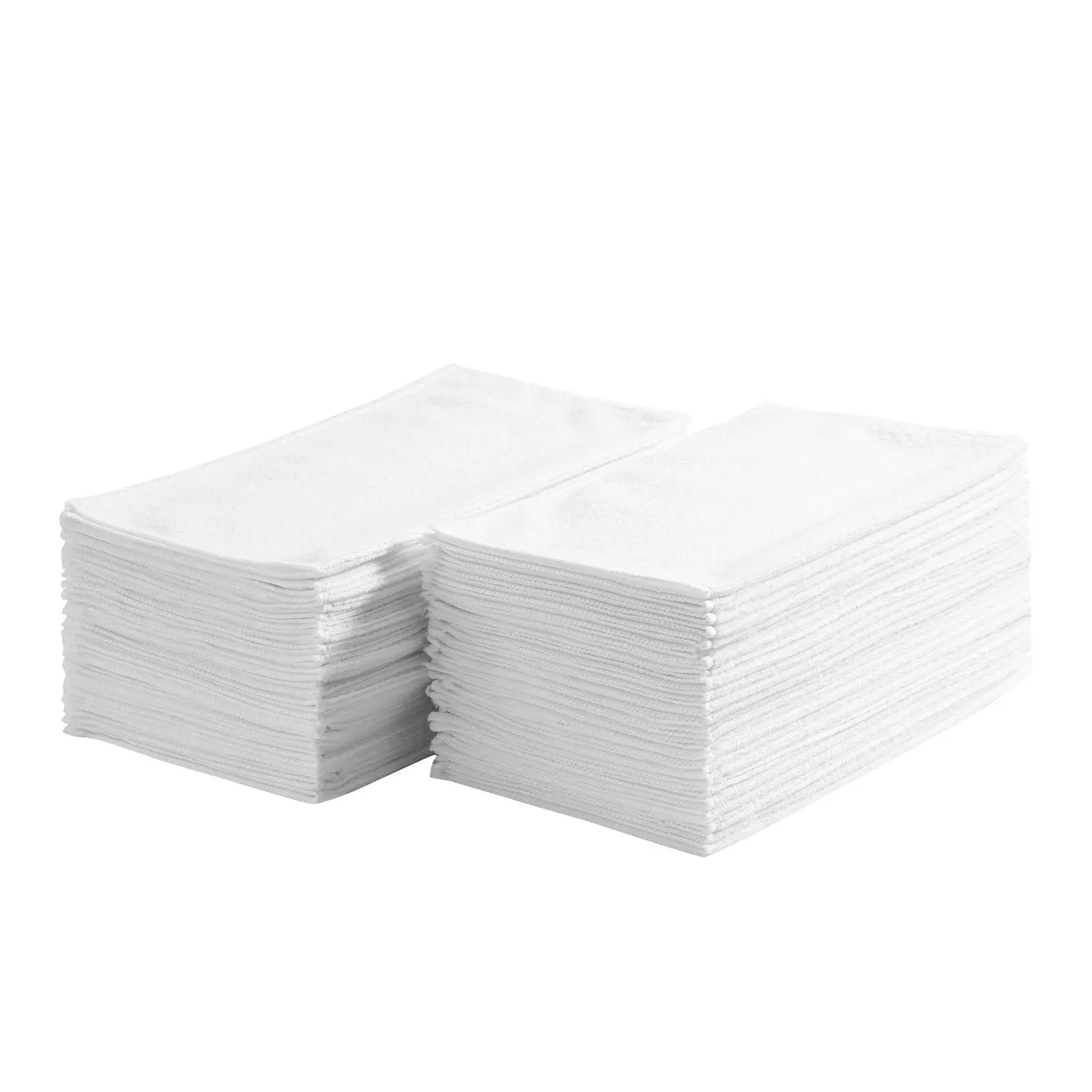 VEVOR 50-Pack White Nylon Microfiber Cloth Set, 12x12 in Premium Lint-Free Scratch-Free Absorbent Washcloths, Durable Home Cleaning Supplies for Car Wash, Bathroom Use, Durable Cleaning Supplies, Car Wash Microfiber Towel