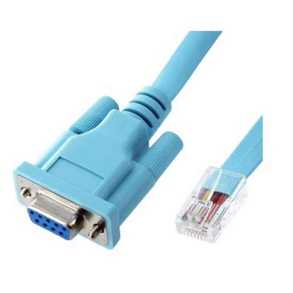 Cisco CAB-CONSOLE Rolled-Over RJ45 Male to DB9 Female 6ft Network Cable - For Routers/Switches, Enables Networking Device Configuration