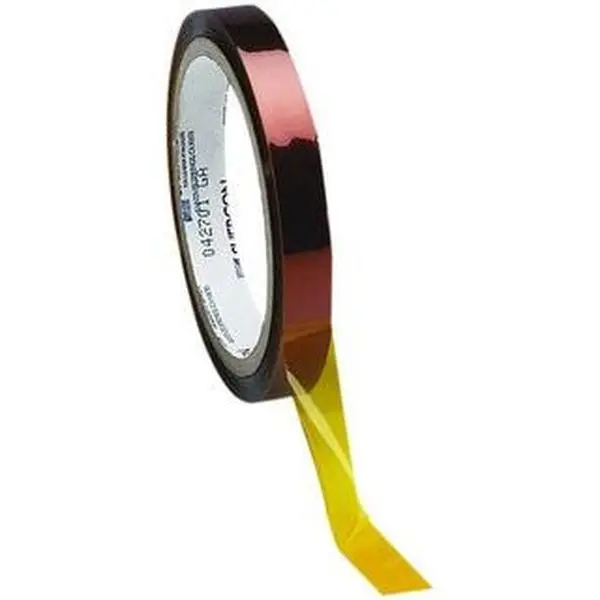 Caplugs High Temp Masking Tape - Series 22-1000 SH-10310, 1" Wide, 36 Yd Long, 2.5 Mil Amber Polyamide, Silicone Adhesive