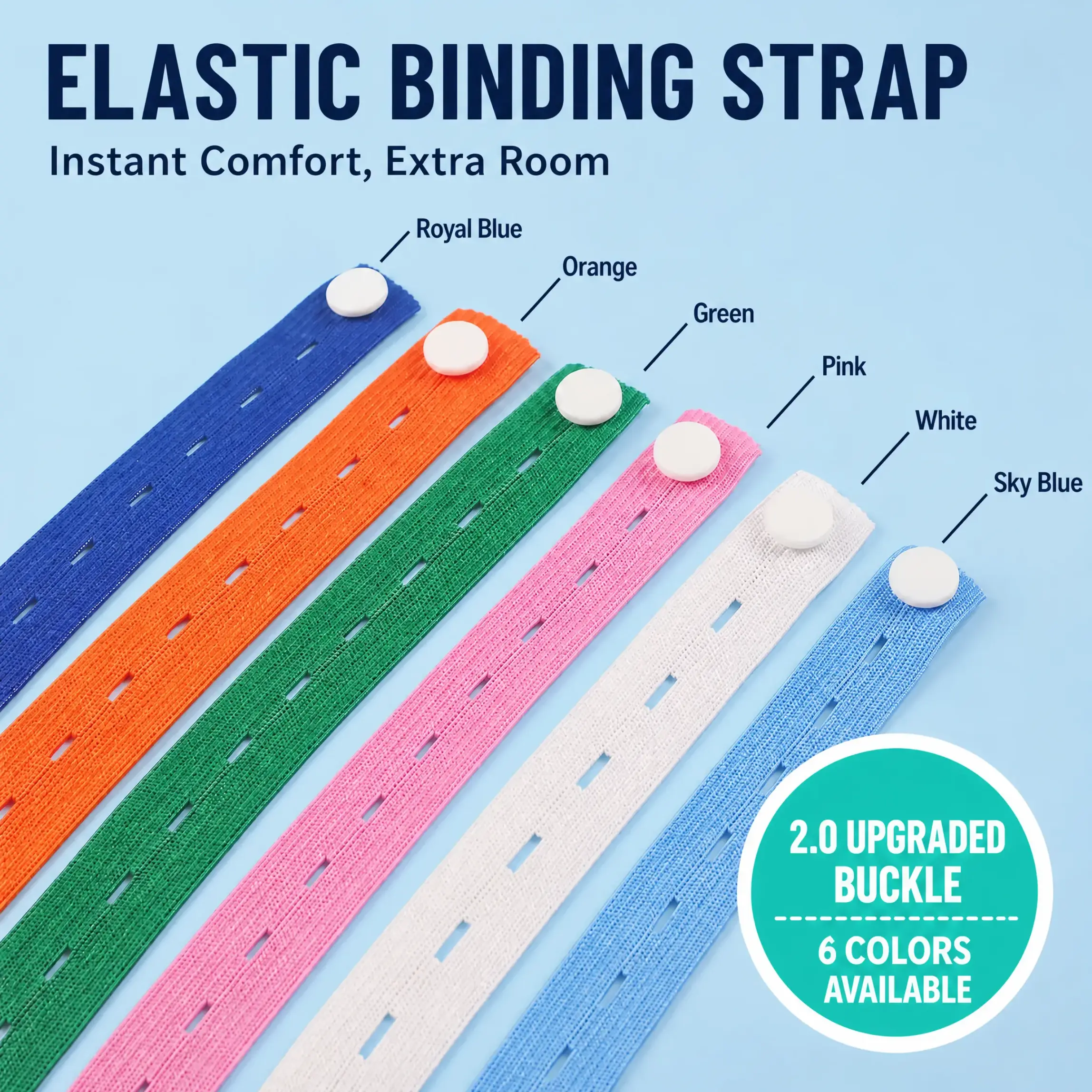 Adjustable Snap Elastic Storage Straps, Reusable Towel Bands, Multi-Purpose Organizer Bands for Travel Gym Clothes Blanket