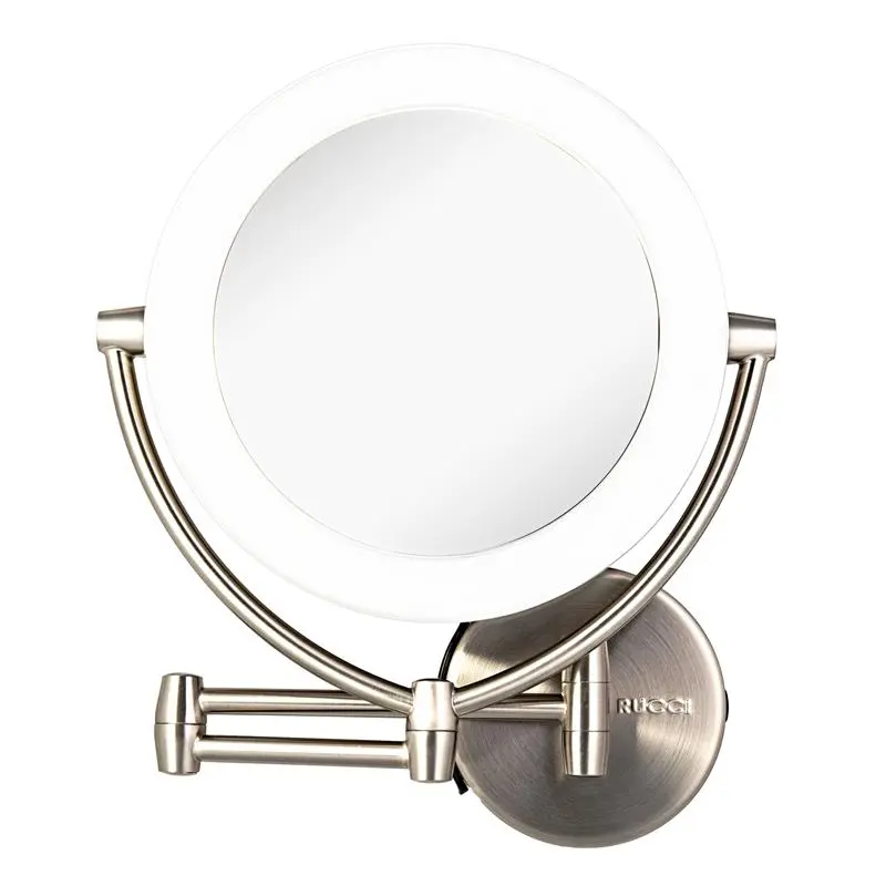 Rucci | 1X/10X Wall-mounted Lighted Magnifying Makeup Mirror [M1000]