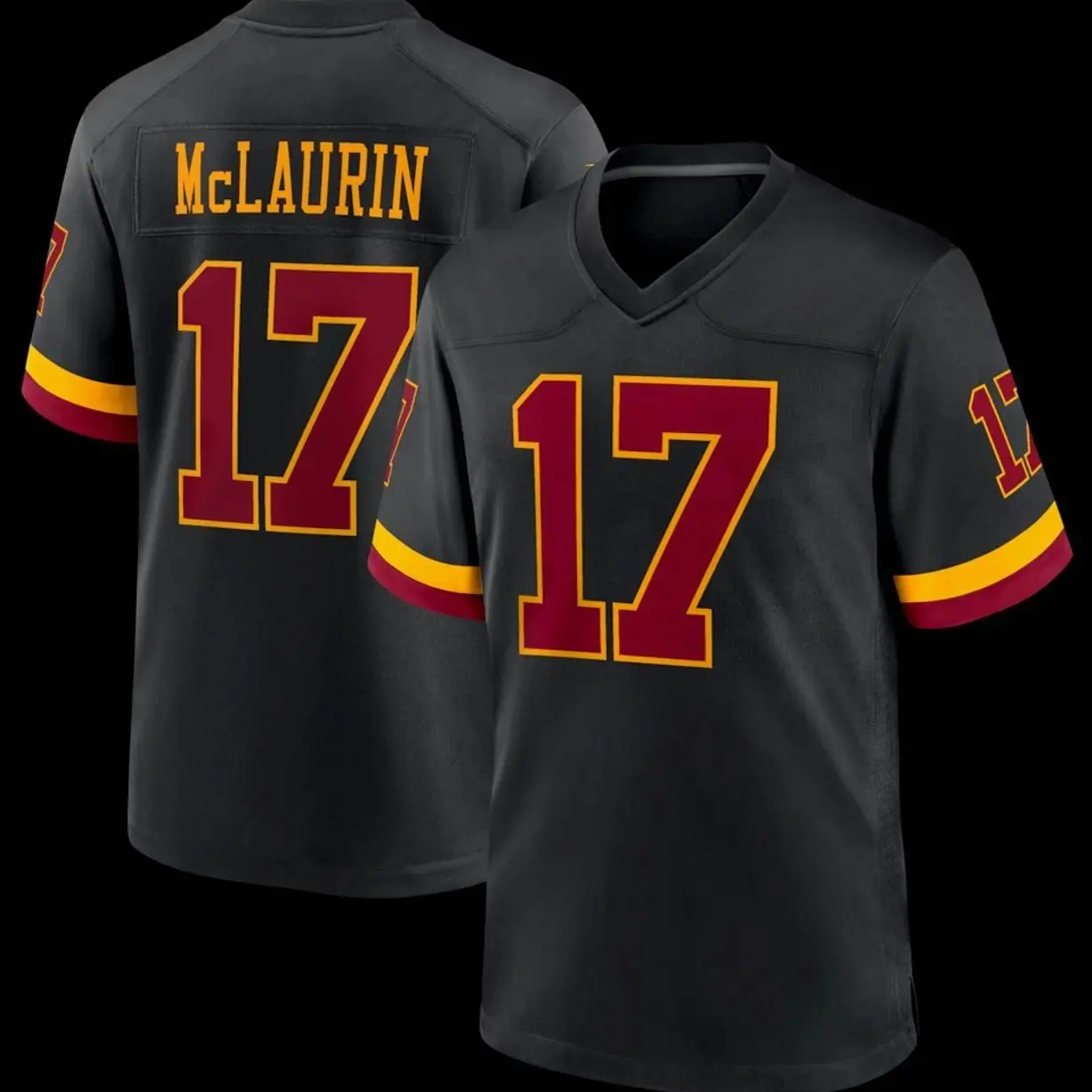 Unisex Football inspired by McLaurin 17 Washington Hail Raiser Alternate Game Jersey - Black