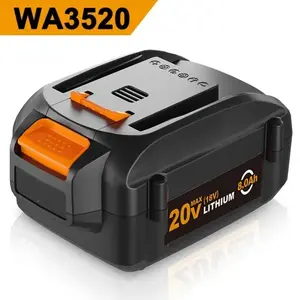 8.0Ah 20V Replace Battery for Worx 20V Battery Compatible with Worx 20 Volt Lithium WA3520 WA3525 WG151s WG255s Cordless Power Tools Battery