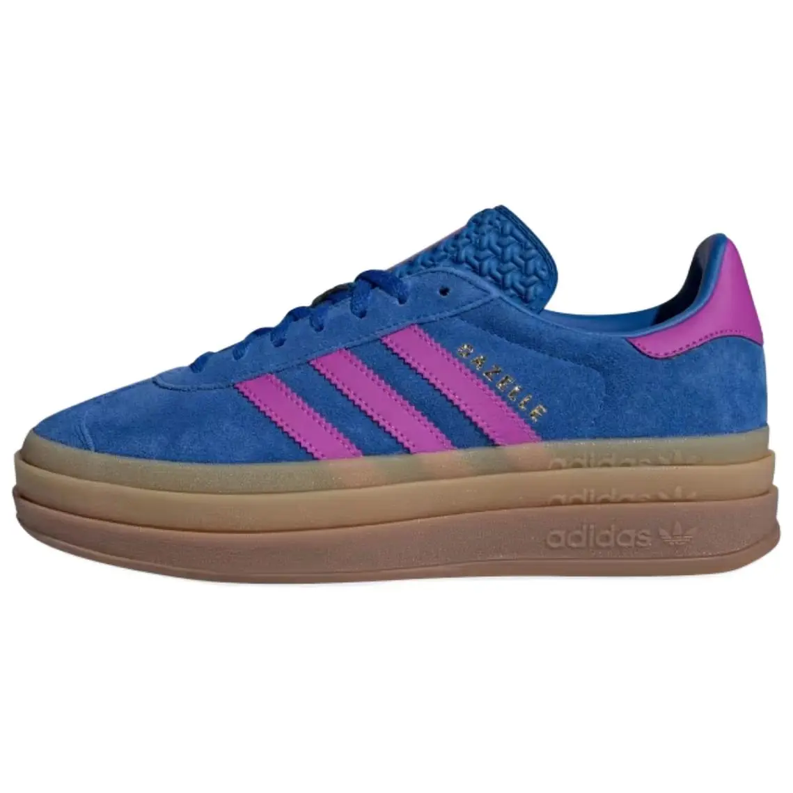 Adidas Wmns Gazelle Bold 'Blue Purple Burst', Women, Shoe, Female, Casual Wear, Iconic Silhouette, Leather Suede, Platform Sole, Retro Look, Runs Small, Comfortable Suede Accents, Sneaker, Footwear