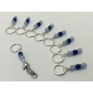 Beaded Seahorse Stitch Marker Set for Knitters