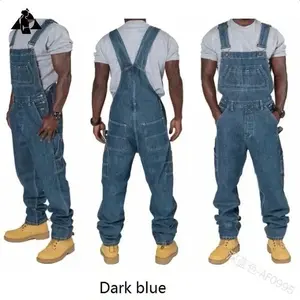 JHG-baggy sweatpants men  Mens Jeans Overalls Men Jumpsuit Pockets Casual Loose Long Denim Pants Straight Rompers Autumn Plus Size Punk Biker One Piece Blue Menswear Trouser Beige