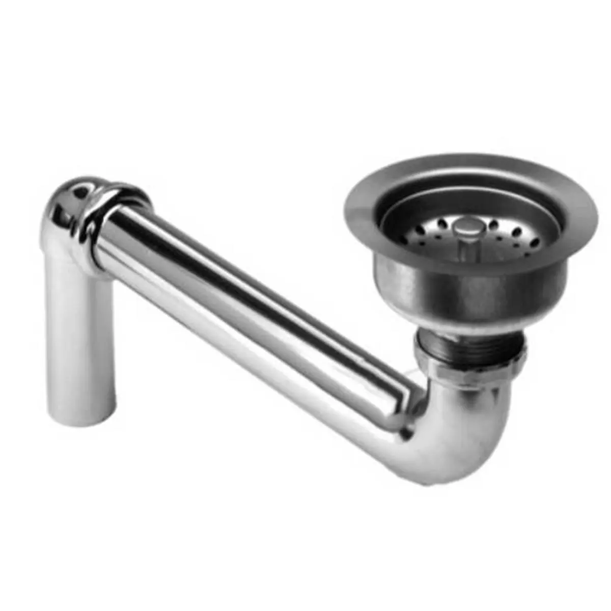 Elkay LKAD35 Brass Steel Strainer Basket - Rectangular Size, Fittings Included, Offset Pipe Design, 14.25x6.75x6 in, 3 lbs, for Residential Kitchen Use, 14.25 X 6.75 X 6 In