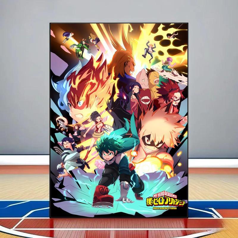 PIKPAKA Anime Midoriya Izuku My Hero Academia Cool Poster Self-Adhesive HD Wall Poster – Easy Stick & No-Residue Peel, Waterproof & Durable Art Print for Bedroom, Living Room, Dorm Decor, Perfect for Quick Makeovers and Aesthetic Room Transformation