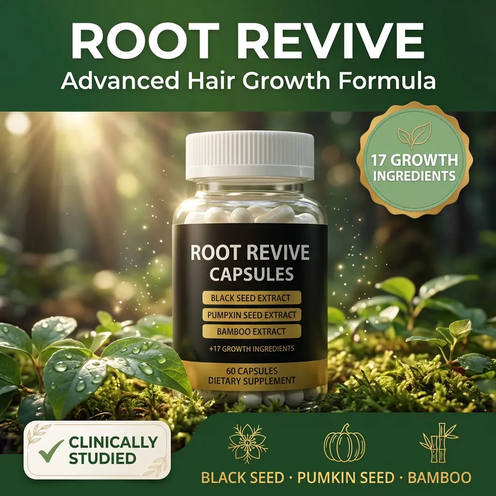 Root Revive Haircare Balding Solutions Capsules - Biotin 5000mcg Hair Loss Supplements, 17 Natural DHT Blockers, Stop Shedding, Regrow Thick Hair, Vegan, Non-GMO