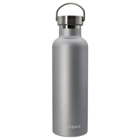 25 oz Stainless Steel Water Bottle - Vacuum Insulated Wide Mouth Leak-Proof Drinkware, Holds 25 oz Comfortably, Keeps Drinks Cold for 24 Hours, Reusable with Lid & Metal Lid for Men, Travel