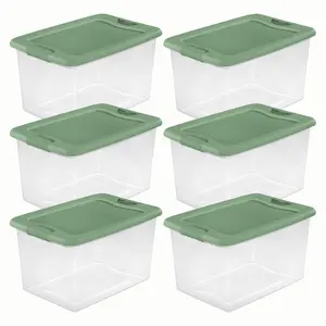 Sterilite 64 Quart Latching Plastic Storage Container Tote Boxes Organiser