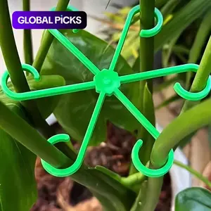 12pcs Plant Support Stakes Adjustable Anti-Tip Fixtures for Greenhouse Flowers Hydroponic Plants Gardening Supplies Garden Stands #GLOBAL PICKS