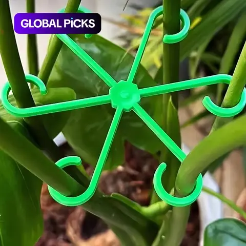 12 Pcs Plant Support Stakes, Adjustable Anti-Tip Fixtures for Greenhouse Flowers, Hydroponic Plants, Gardening Supplies, Climbing Plant Stand, Plant Stakes For Indoor Plants #GLOBAL PICKS