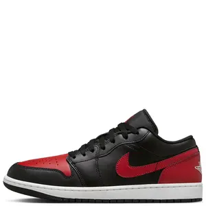 Men's Jordan 1 Low Black/Varsity Red-Summit White (553558 067)