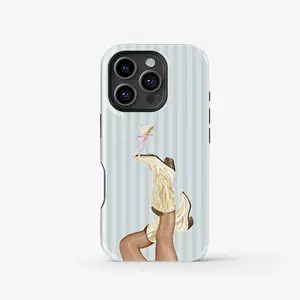 Coquette Cowboy Boot Martini Phone Case | Coastal Cowgirl Preppy Aesthetic Protective Cover For IP Phone 17 16 15 14 13 12 11 Pro Max Plus X XS XR