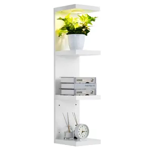 💡 4-Tier LED Floating Wall Shelf – Remote-Controlled Glow, Space-Saving, Perfect for Small Spaces.