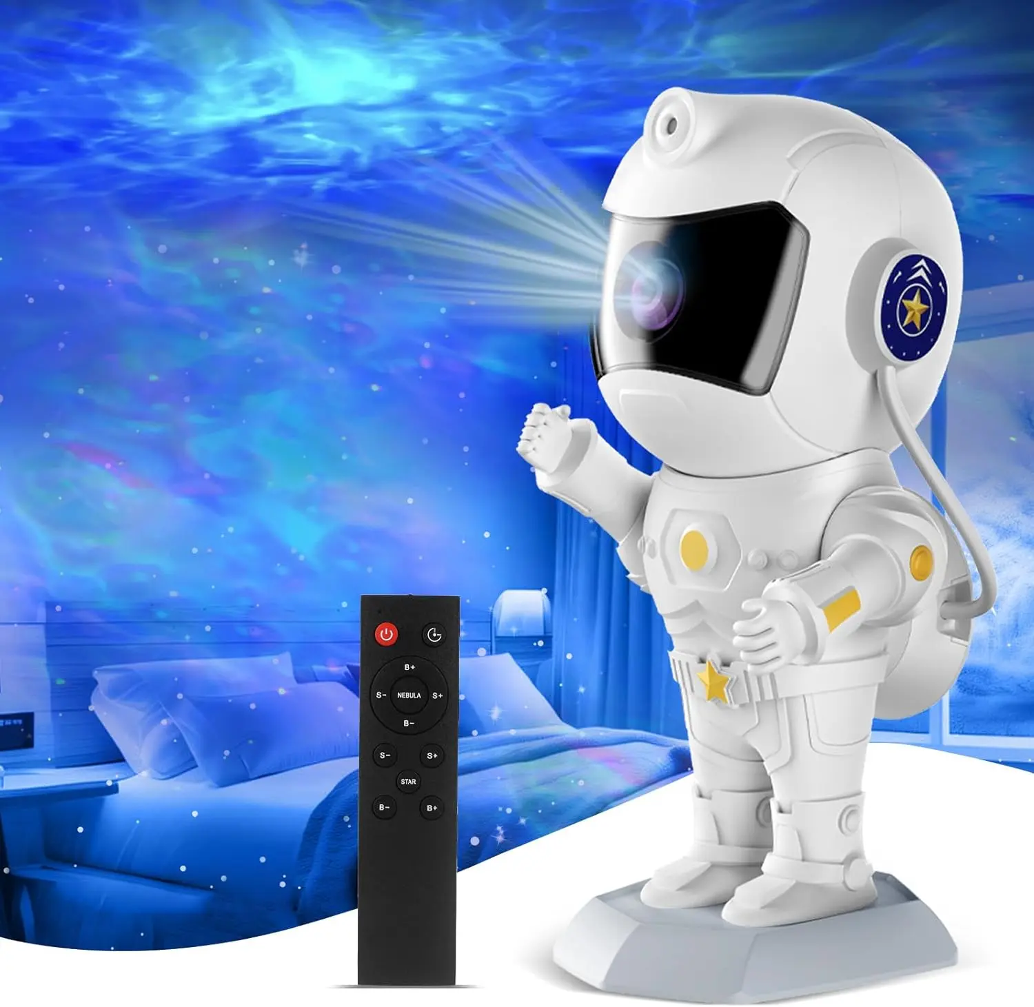 Astronaut Star Galaxy Projector - Night Light Projector with Remote Control, 360 Degree Rotation Timer & LED Nebula Effect for Bedroom Home Decor & Aesthetic Room Vibe