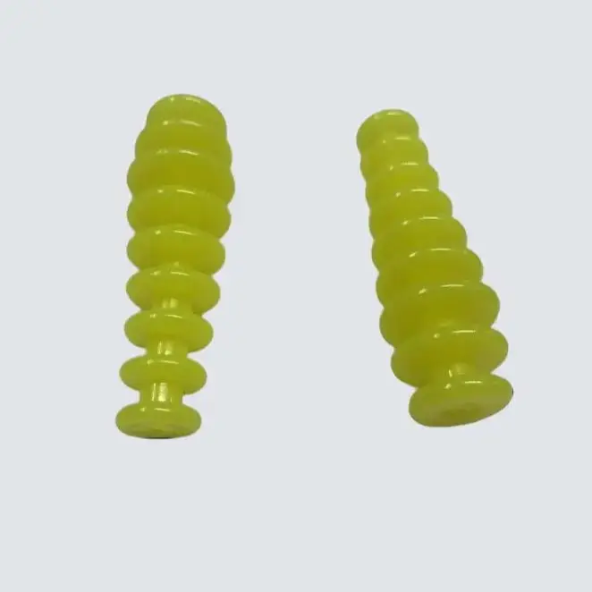 Chartreuse Catfish Dip Bait Worms for Fishing Rod - 2 Pack