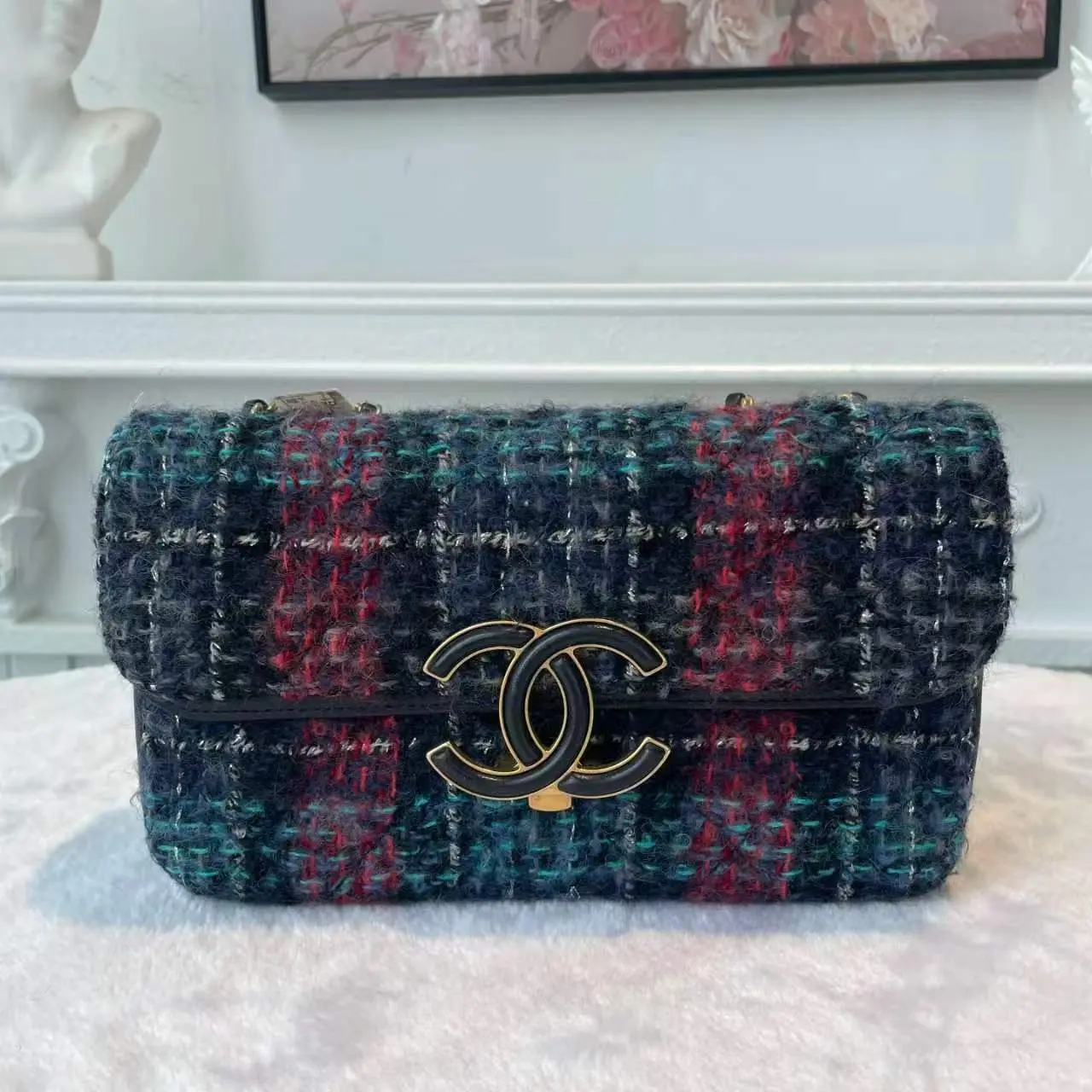 Pre-owned CHANEL Tweed Crossbody Bags BJ11018050138 CF Multicolor