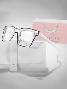 Clear Lens Eyeglasses with Box, Casual Square Frame Eyeglasses for Women & Men, Fashion Eyeglasses for Work, Daily Clothing Decor, Perfect for Student Daily Use, Square Frames Glasses