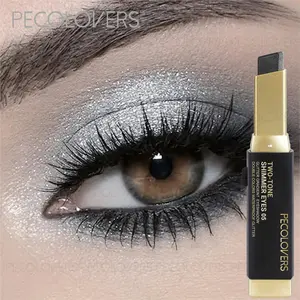 Dual-Color Matte & Shimmery Eyeshadow Stick, Long-Lasting Waterproof, , Fine Sparkle,Perfect Gift for Beauty Lovers