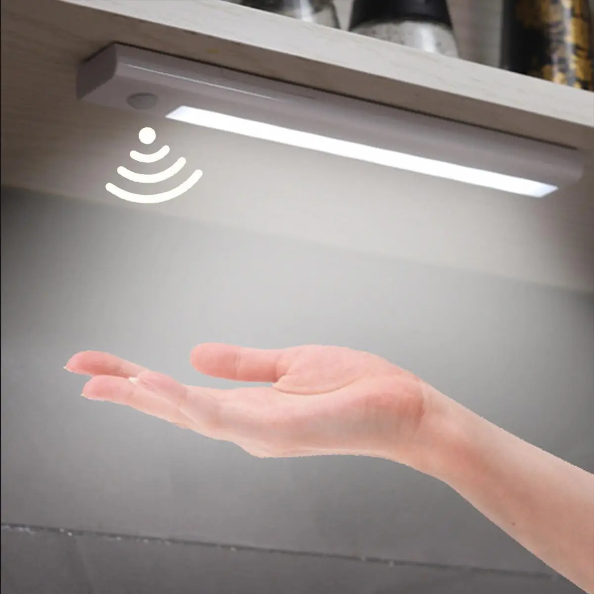 Under Cabinet LED Light, Motion Sensor Magnetic LED Lights, LED Ambient Wall Lights For Bedroom Kitchen, Bathroom & Cloakroom Decor, Room Accessories