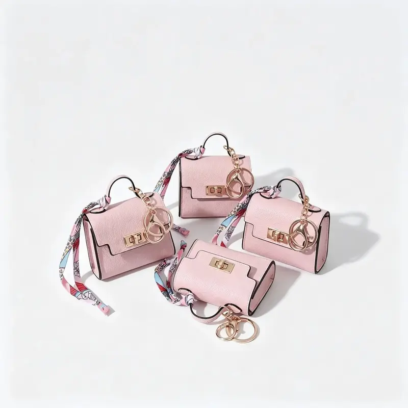 4PCS Luxury Mini Fashion Storage Bags - Kelly-pired Waterproof Home Organizers for Earbuds, Lipstick, Keys - Gifts for Women