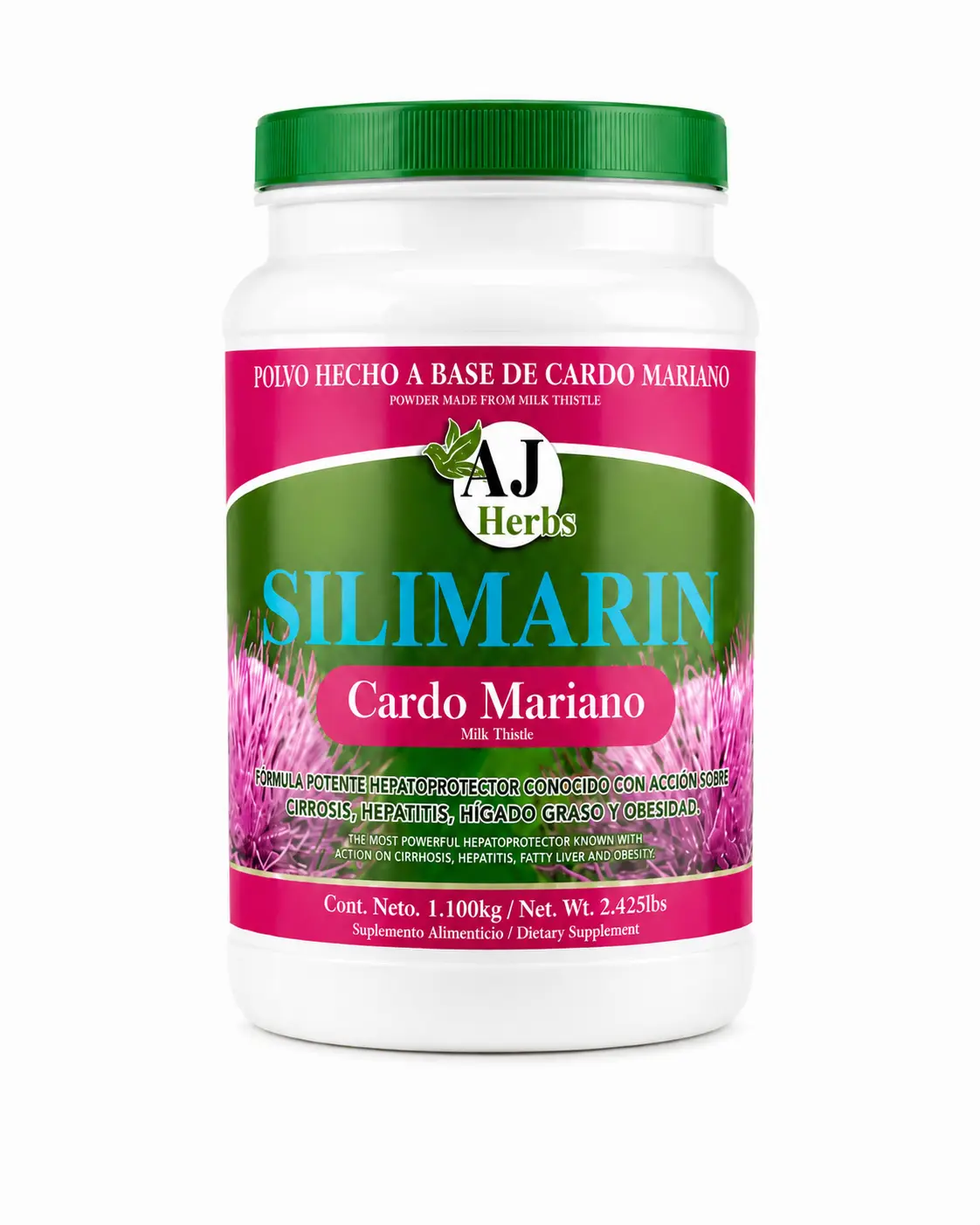 Silimarin Cardo Mariano- Mlik Thistle 1.1kg Polvo-Powder Liver Support