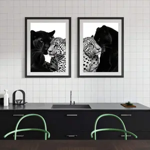 1pcs Stylish Wall Art Picture Leopard Roar Canvas Prints Paintings Chic Contemporary Poster Black And White Decor For Bedroom, Living Room, Or Office,Dorm Wall Decor Unframed