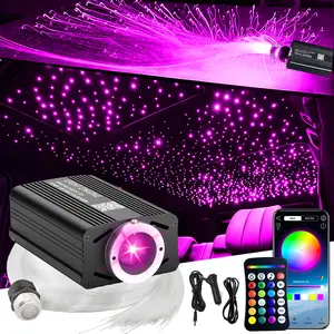 Fiber Optic Car Home Headliner Star Light Kit, Roof Starlight Ceiling Lights, Color-Changing, App+24 Key Remote Control, Static 16Color And Rgb Light Change, Fade, Jump, Spark, Mode Speed Sensitivity Adjustment, Interior Led Vehicle