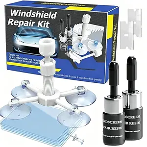 Windshield Repair Kit, 2026 Latest Car Windshield Crack Repair Kit, 2 Bottles Nano Glass Repair Liquid,Fix Bullseye & Star Cracks. All Crack Types Windshield Repair Kit