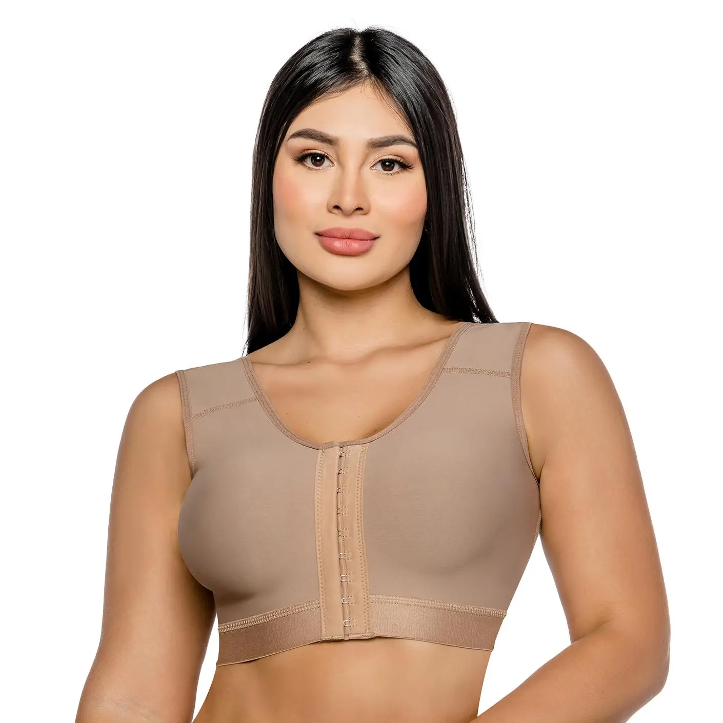 Colombian Post Surgical Compression Bra with 3 Rows Hooks and Back Support