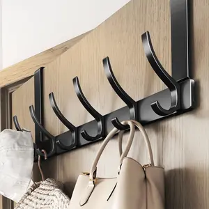 1pc  door hangers ,Over The  hanger with , easy to install, no need to punch holes  metal Over The  hanger, for hats, keys, home space saving storage, for entrance, bathroom, bedroom, home   accessories , dormitory，His comments,  his bag, double hook