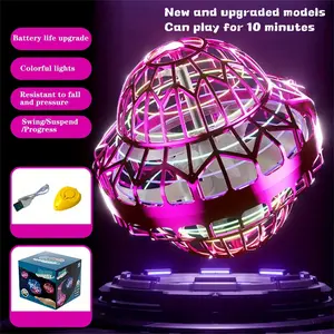 Hovering Ball Drone UFO Intelligent Sensing Flying Ball Toy with LED Colored Lights Manual Control Flying Ball, Suitable and Girls Christmas Halloween Gifts,drone ball fly spinner cosmic boomerang  Party Outdoor Game Suspension Ball
