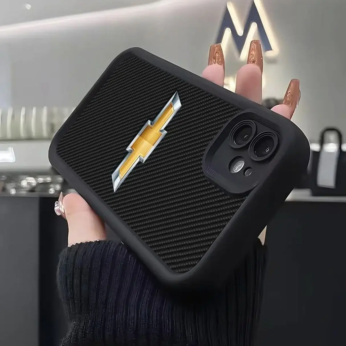 Chevrolet chevy Protective Phone Case for iPhone Air 17 Pro Max 16 e 15 14 13 12 11 Pro Max Plus Soft Silicone Black Cover 8AH
