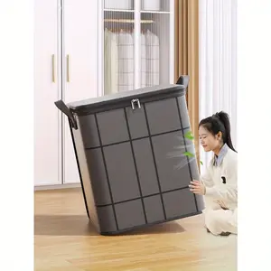 3pcs /1pc Large capacity clothing storage bag Blanket comforter dust bag closet space saving bag Moving bag Clothing storage basket, Laundry Bag, Closet Organization, Home Organization, Stylish Organizer, Multipurpose Bag, Fabric Material,
