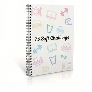 Soft Challenge Planner Notebook 75-Day Goal Habit Tracker Journal with Daily Weekly Pages for Students Workers Dream Chasers Fall Holiday Year Round Essential Office Stationery Supplies