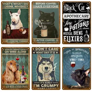 8x12inch Vintage Tin Sign  Home Decor Items Wall Decor Art Wall Mural Room Decoration Items Decor Men Retro Metal Sign Plate Bar Posters