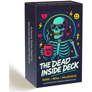 The Dead Inside Oracle Deck, 54 Dark Humor Oracle Cards for Beginners, Funny Oracle Cards, Shadow Work Deck for Anxiety, Self-Awareness, and Modern Life Meltdowns